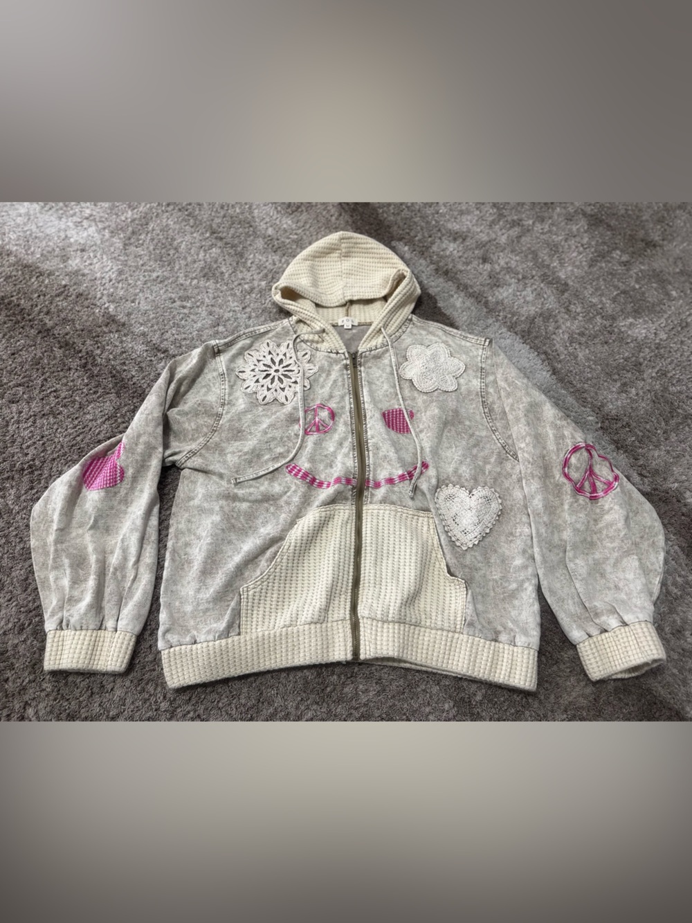 POL Emblems Of Love Zip Up Hoodie